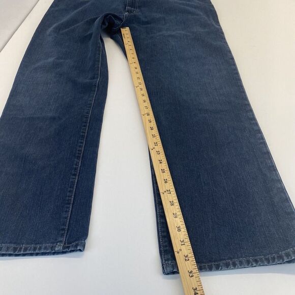 Eddie Bauer Men’s T44X34 Denim Jeans Blue Relaxed Fit Medium Wash 100% Cotton - Picture 14 of 16